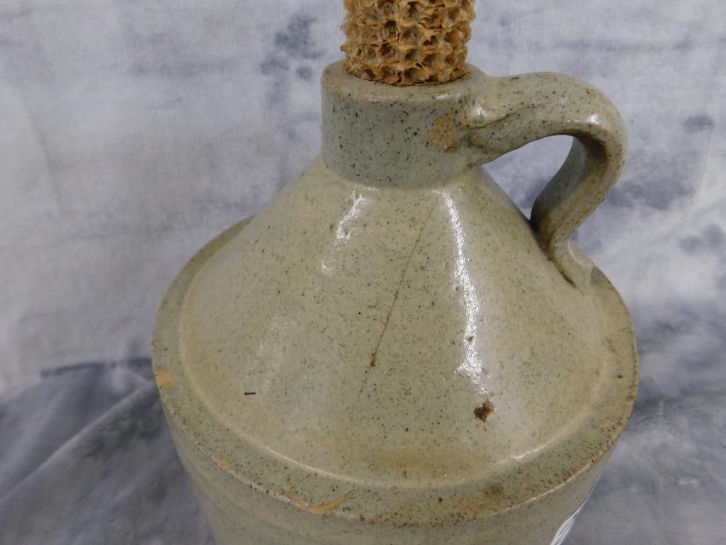 Pottery Jug - Half Gallon - Unsigned - Chip on Base and Rim - 8" x 6" - 2