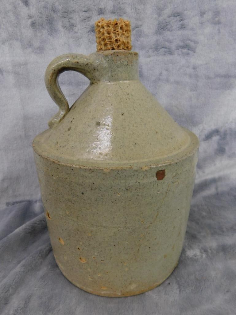 Pottery Jug - Half Gallon - Unsigned - Chip on Base and Rim - 8" x 6" - 9