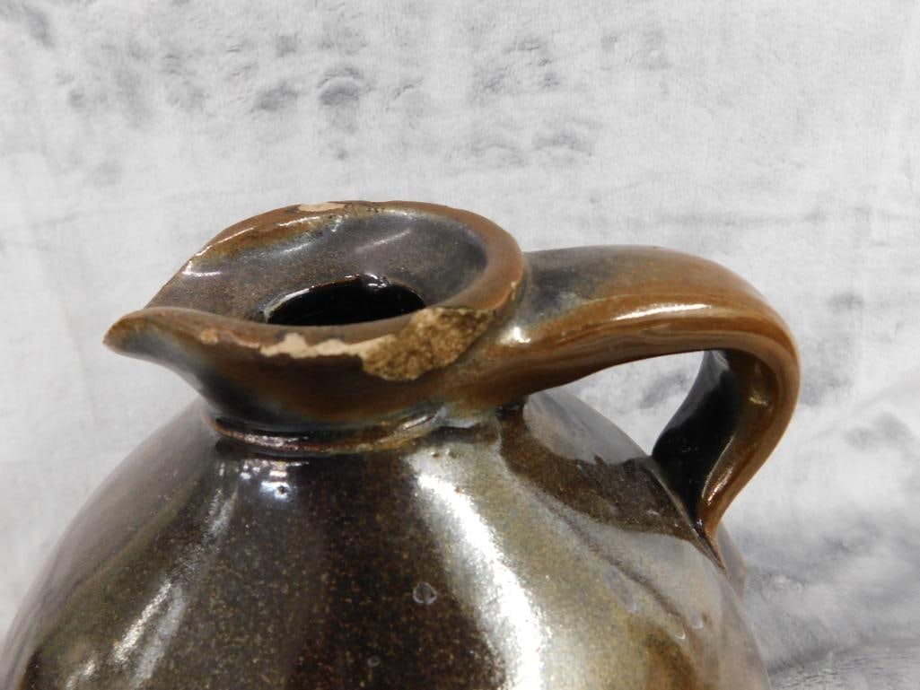 Pottery Jug - 1 Gallon - Unsigned - Chip on Lip - 9" x 8" - 2