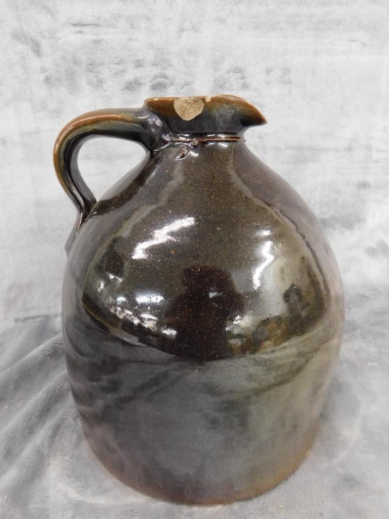 Pottery Jug - 1 Gallon - Unsigned - Chip on Lip - 9" x 8" - 5