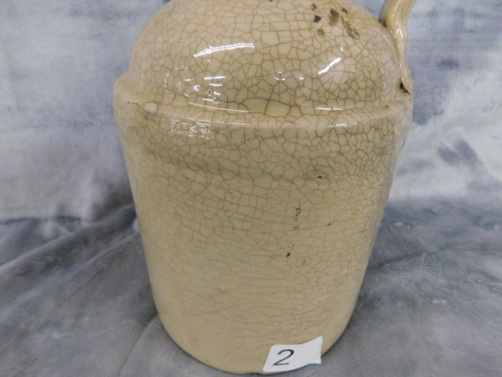 Pottery Jug - Half Gallon - Unsigned - Chip on Base - 9" x 6" - 3