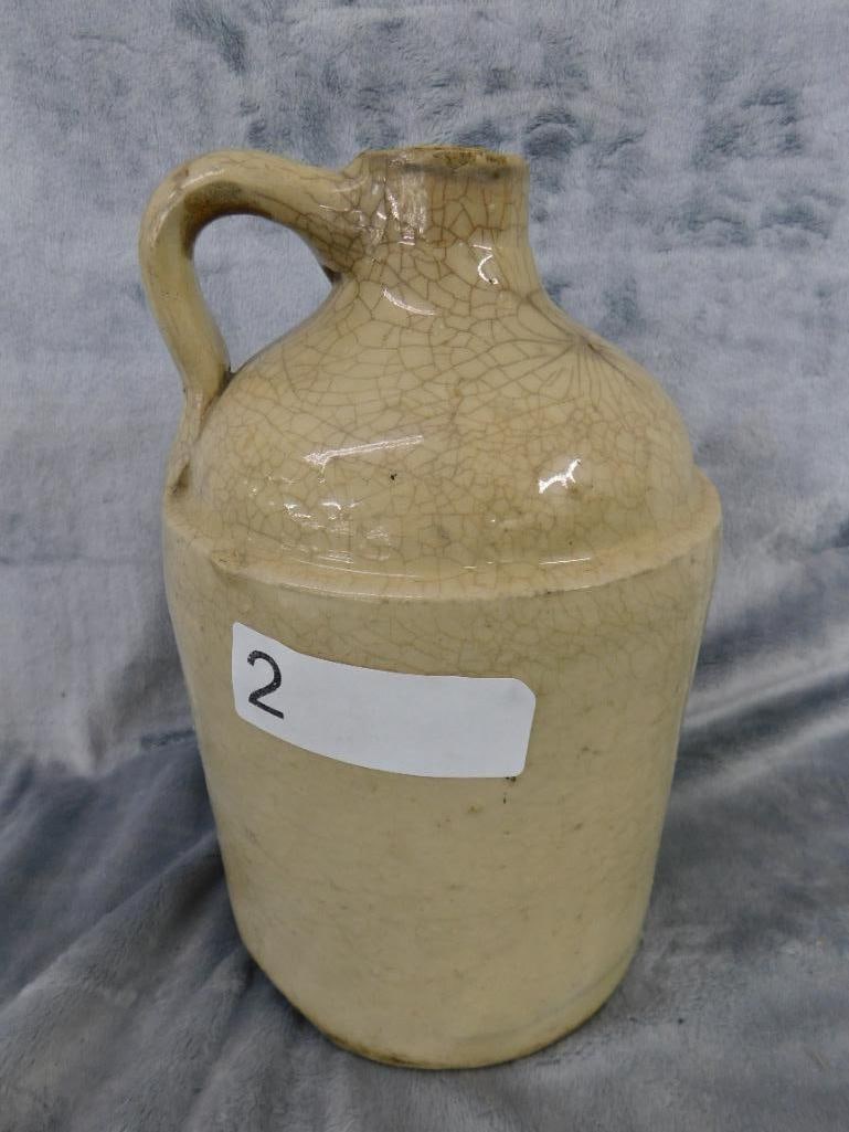 Pottery Jug - Half Gallon - Unsigned - Chip on Base - 9" x 6" - 4
