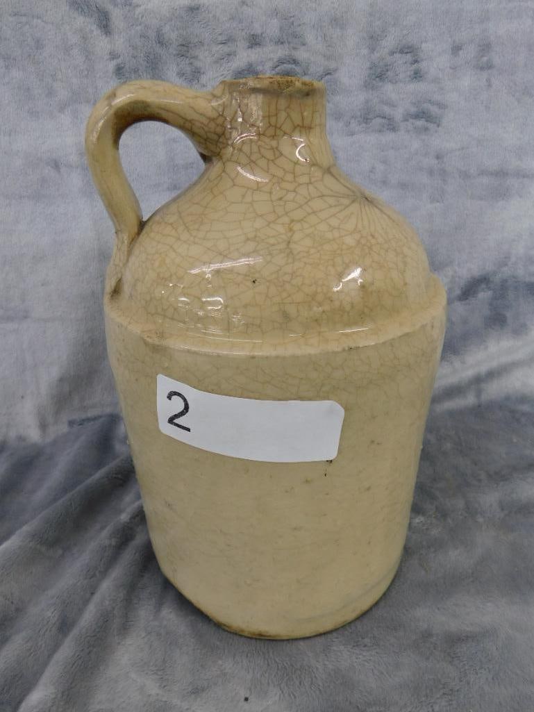 Pottery Jug - Half Gallon - Unsigned - Chip on Base - 9" x 6" - 9