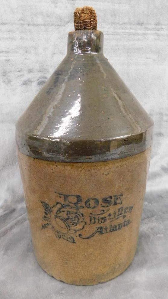 Pottery Jug - 1 Gallon - Rose Distiller - Chip on Lip - 12' x 6.5": See Photos For Condition and Details