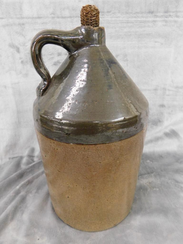 Pottery Jug - 1 Gallon - Rose Distiller - Chip on Lip - 12' x 6.5" - 3