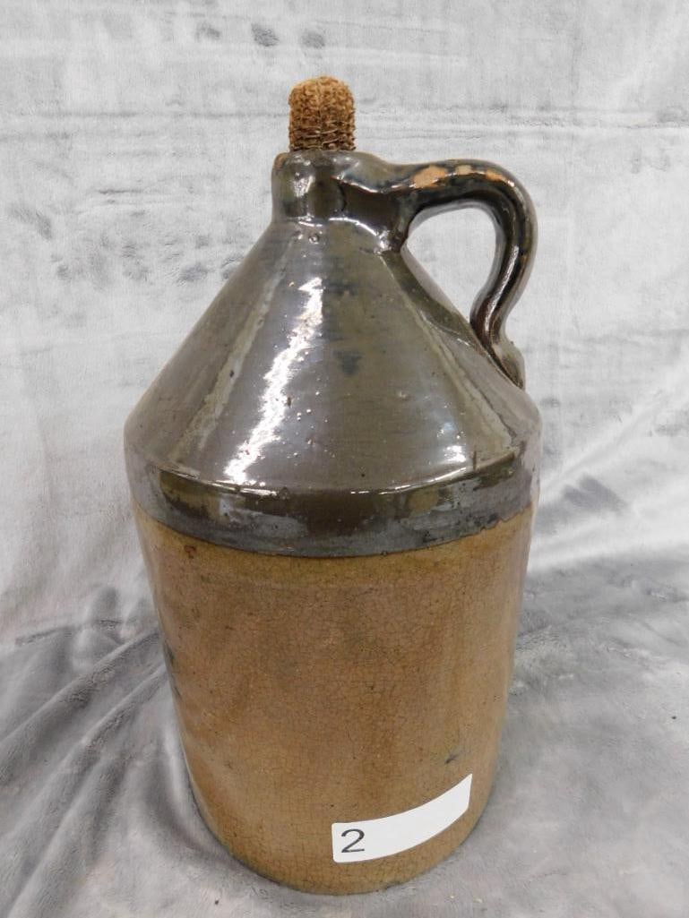 Pottery Jug - 1 Gallon - Rose Distiller - Chip on Lip - 12' x 6.5" - 5