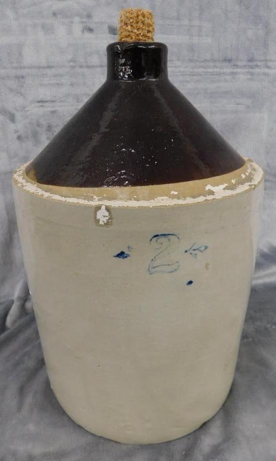 Pottery Jug - 2 Gallon - Unsigned - 13.5" x 9": See Photos For Condition and Details