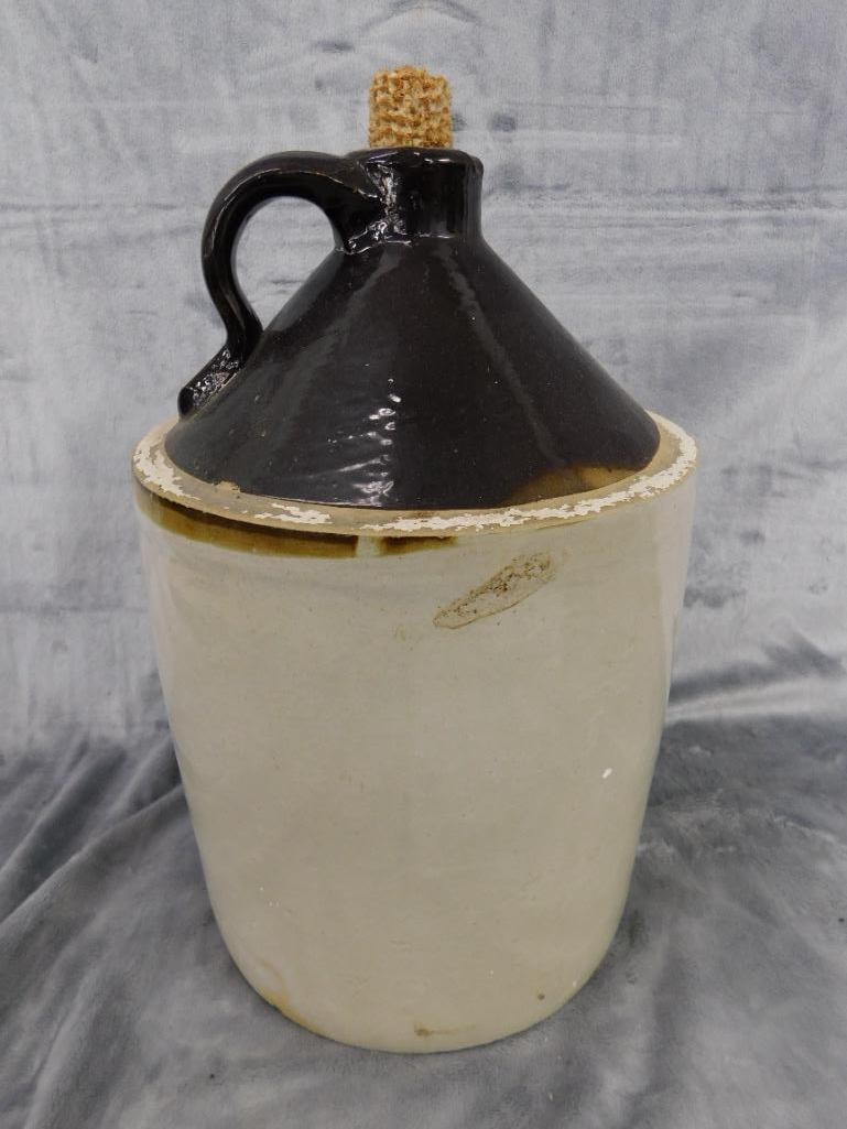 Pottery Jug - 2 Gallon - Unsigned - 13.5" x 9" - 3