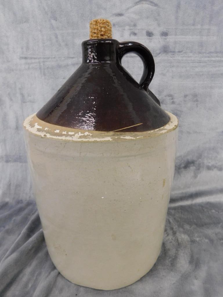 Pottery Jug - 2 Gallon - Unsigned - 13.5" x 9" - 7