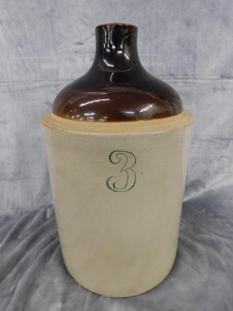 Pottery Jug - 3 Gallon - Unsigned - 16" x 9.5" - 10