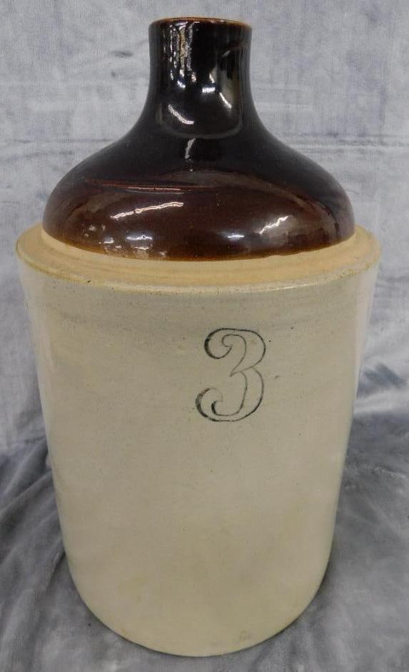 Pottery Jug - 3 Gallon - Unsigned - 16" x 9.5": See Photos For Condition and Details
