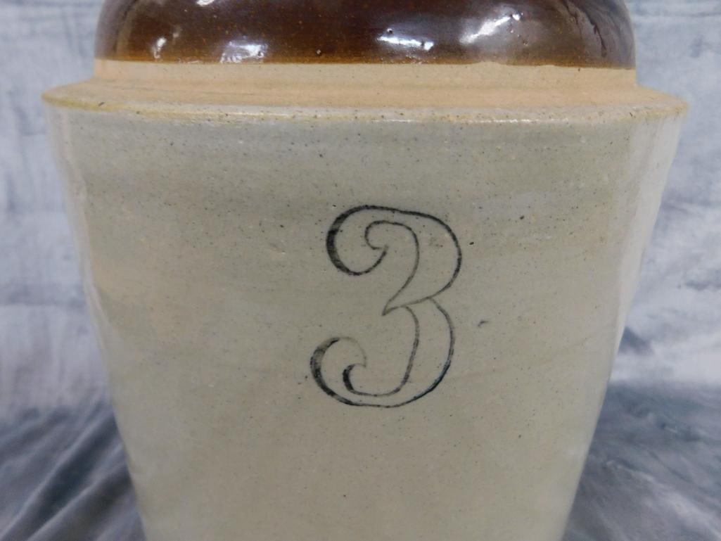 Pottery Jug - 3 Gallon - Unsigned - 16" x 9.5" - 2