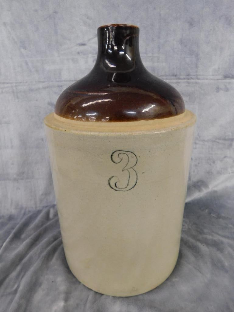 Pottery Jug - 3 Gallon - Unsigned - 16" x 9.5" - 9
