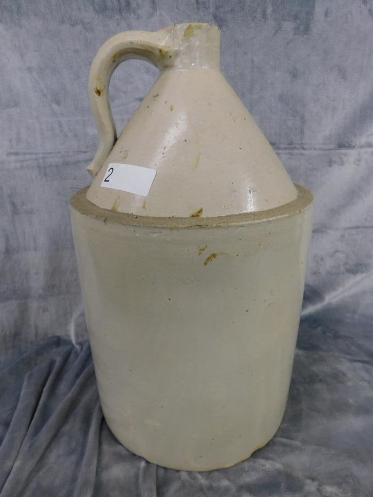 Pottery Jug - 4 Gallon - Straus Bros. Chicago - Chip on Base - 18.5" x 11" - 5