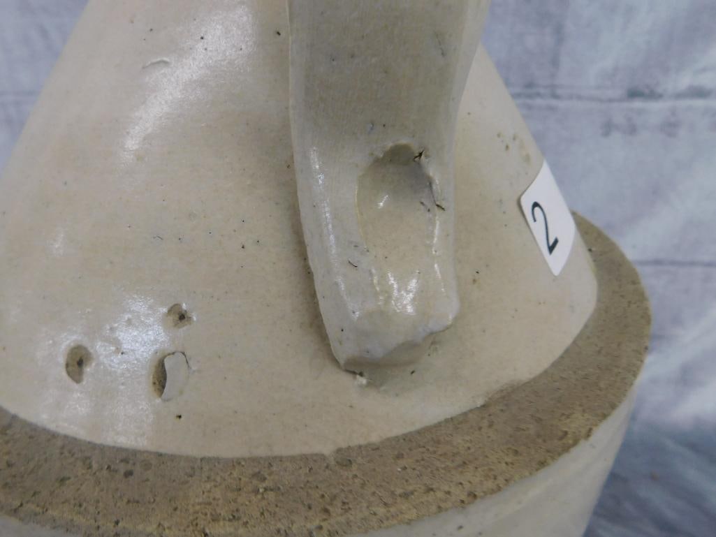 Pottery Jug - 4 Gallon - Straus Bros. Chicago - Chip on Base - 18.5" x 11" - 6