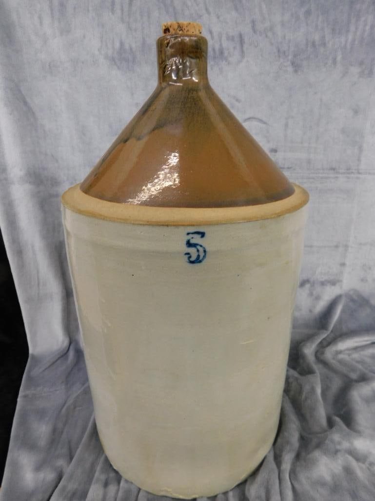 Pottery Jug - 5 Gallon - Unsigned - 20" x 11" - 11