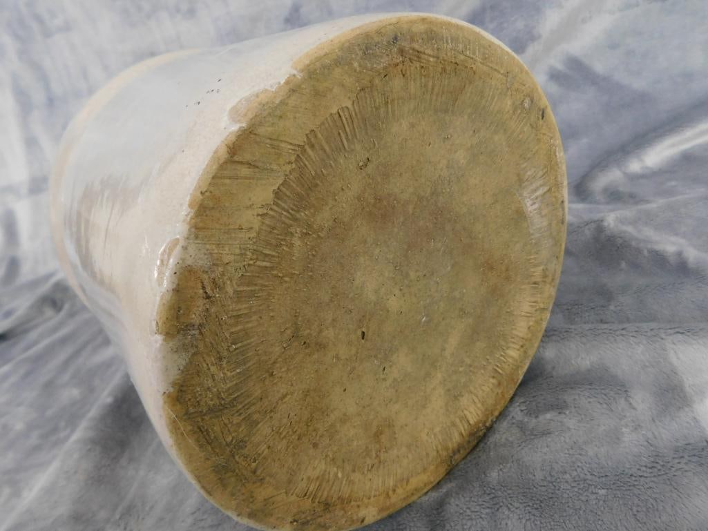 Pottery Crock - 1 Gallon - Hairline Crack on Bottom - 7.5" x 7.5" - 4