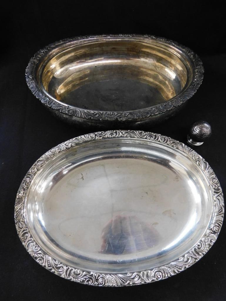 Sterling Silver - Gorham Covered Serving Dish - 4.5" x 9" x 6.75" - 897 Grams - 11