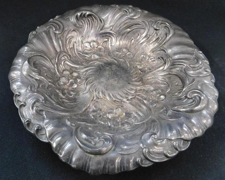 Sterling Silver - 7.25" Repousse Bowl - Monogrammed - 130 Grams (1 of 9)