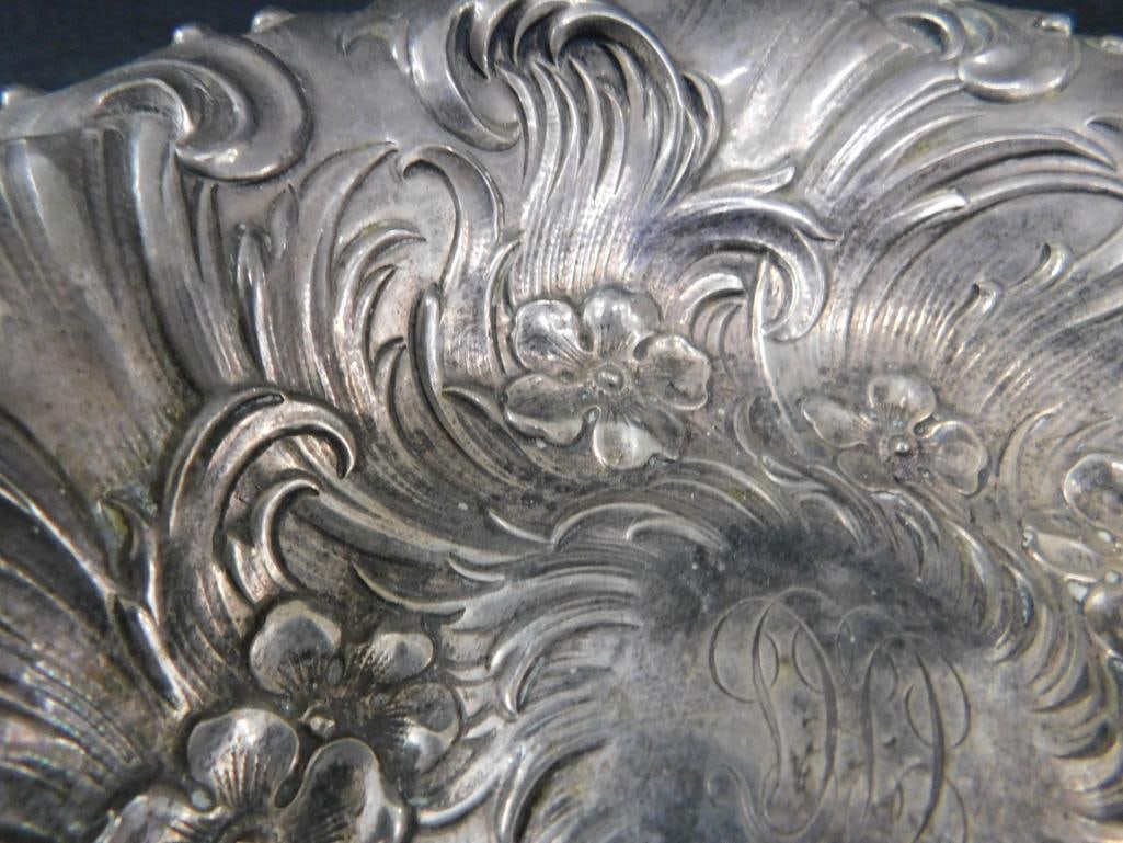 Sterling Silver - 7.25" Repousse Bowl - Monogrammed - 130 Grams - 3