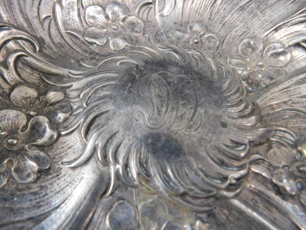 Sterling Silver - 7.25" Repousse Bowl - Monogrammed - 130 Grams - 4