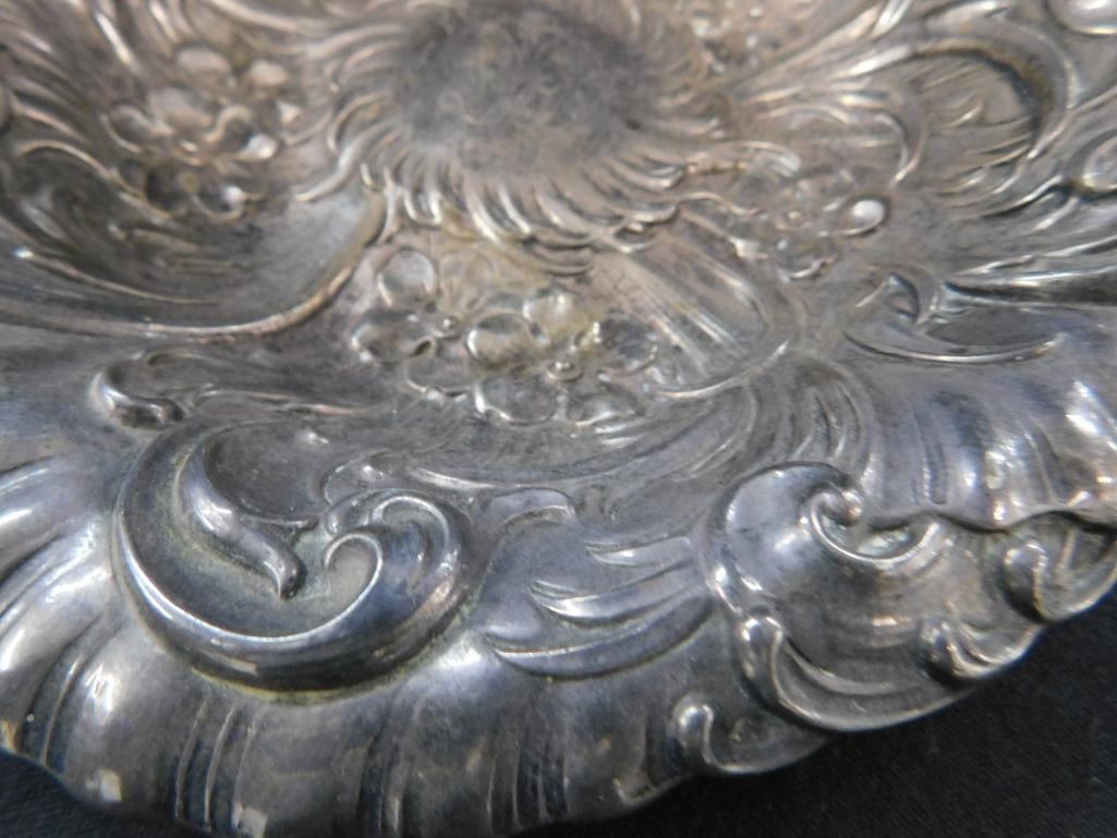 Sterling Silver - 7.25" Repousse Bowl - Monogrammed - 130 Grams - 5