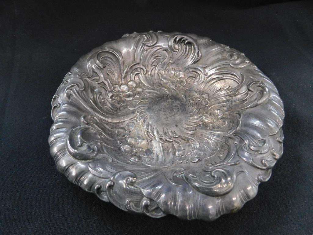 Sterling Silver - 7.25" Repousse Bowl - Monogrammed - 130 Grams - 9