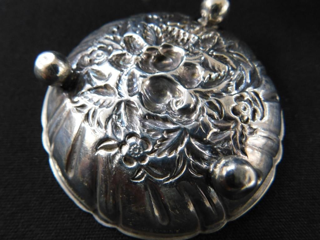 Sterling Silver - 2 Kirk and Sons 2.75" Nut / Candy Dishes - Repousse - 73 Grams - 4