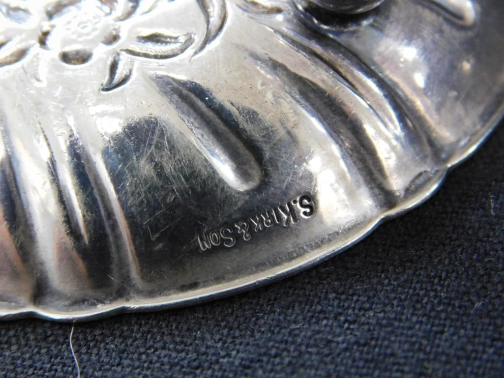 Sterling Silver - 2 Kirk and Sons 2.75" Nut / Candy Dishes - Repousse - 73 Grams - 6