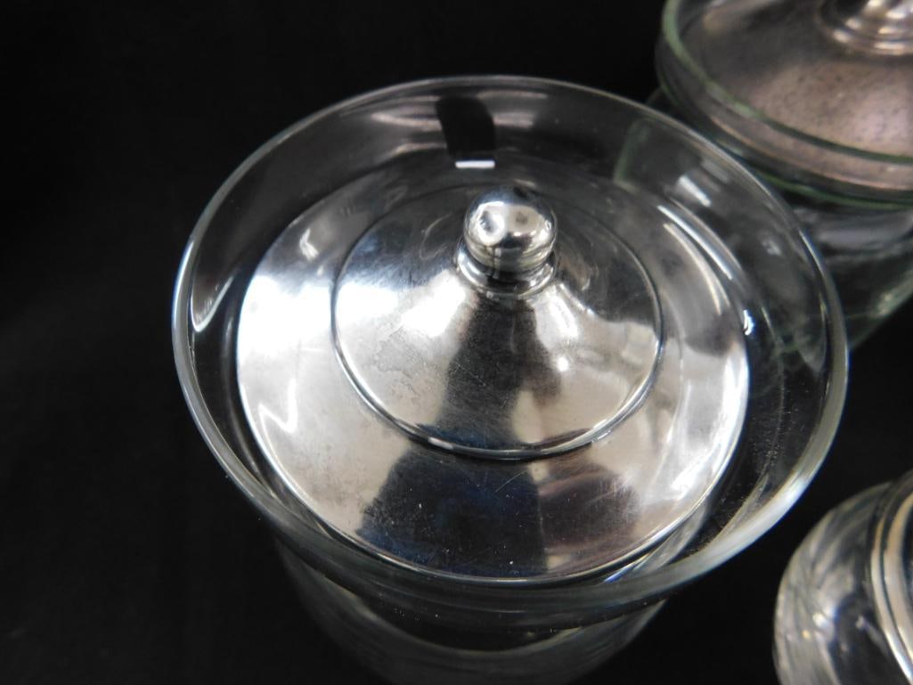Sterling Silver - 4 Lidded Honey Pots - 50 Grams of Silver - 3