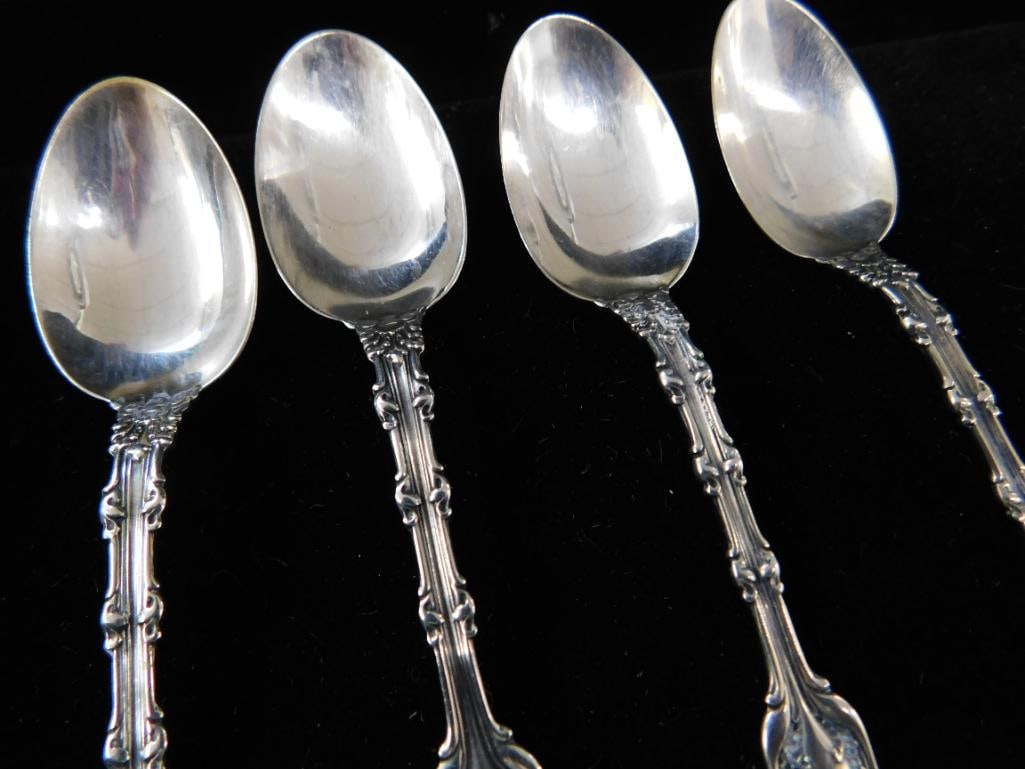 Sterling Silver - 4 Monogrammed Demi Tasse Spoons - 4" - 32 Grams - 4