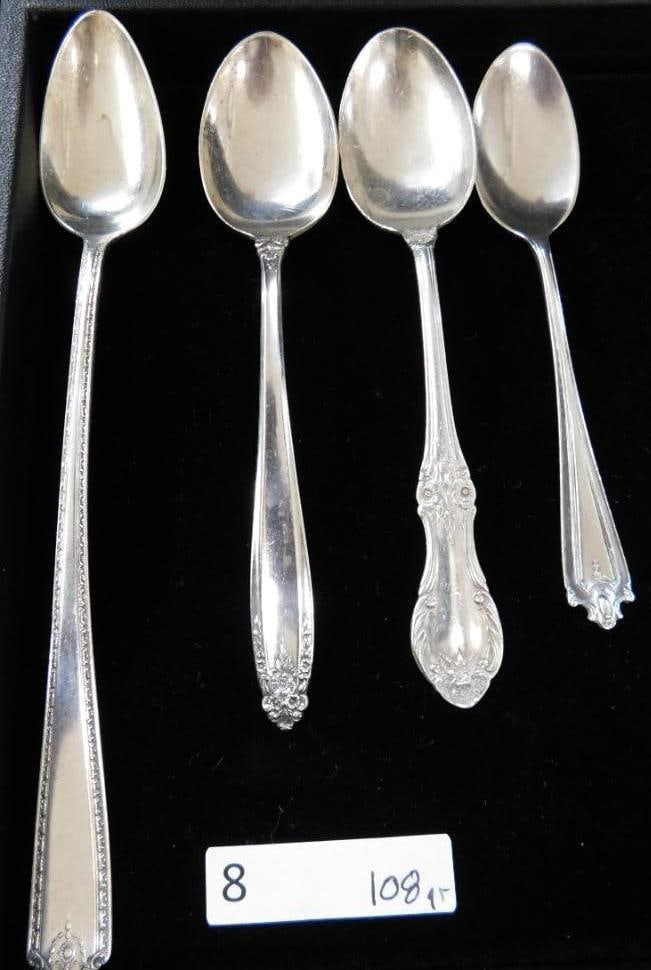 Sterling Silver - 4 Misc. Spoons - 5.25" to 7.75" Long - 108 Grams (1 of 7)
