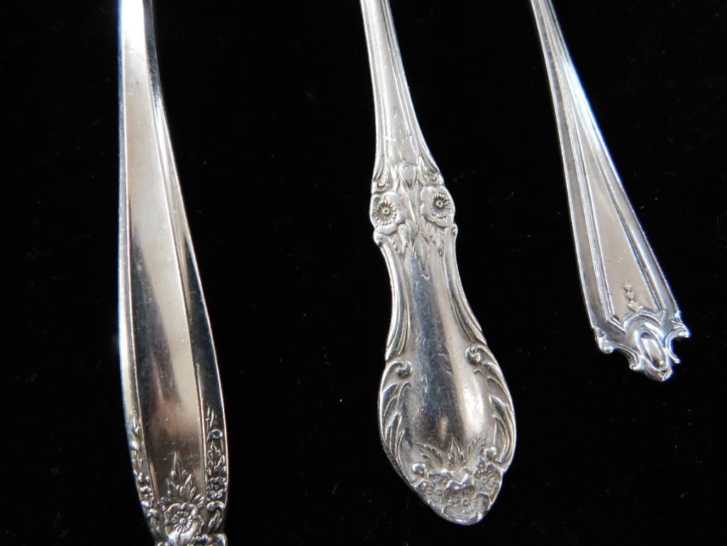 Sterling Silver - 4 Misc. Spoons - 5.25" to 7.75" Long - 108 Grams - 2