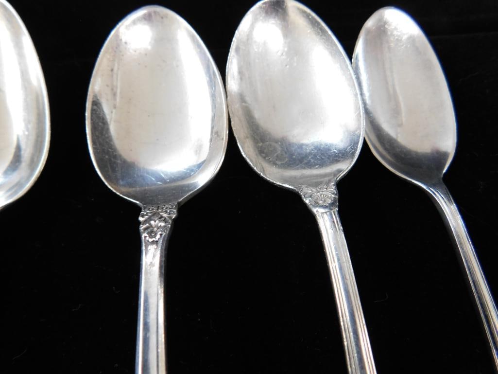 Sterling Silver - 4 Misc. Spoons - 5.25" to 7.75" Long - 108 Grams - 3