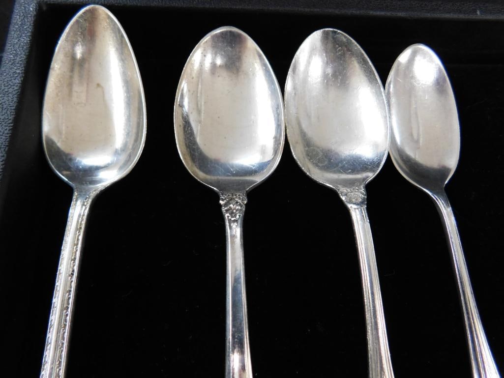 Sterling Silver - 4 Misc. Spoons - 5.25" to 7.75" Long - 108 Grams - 5