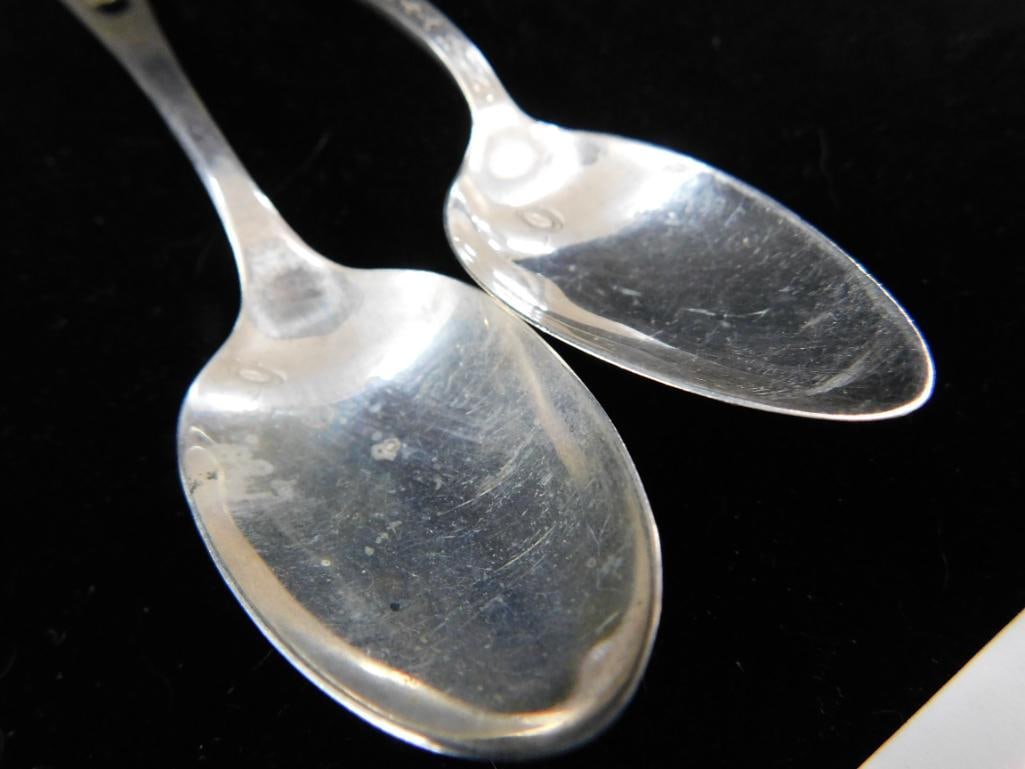 Sterling Silver - 2 Souvenir Spoons - Fargo - Virginia MN - 28 Grams - 2