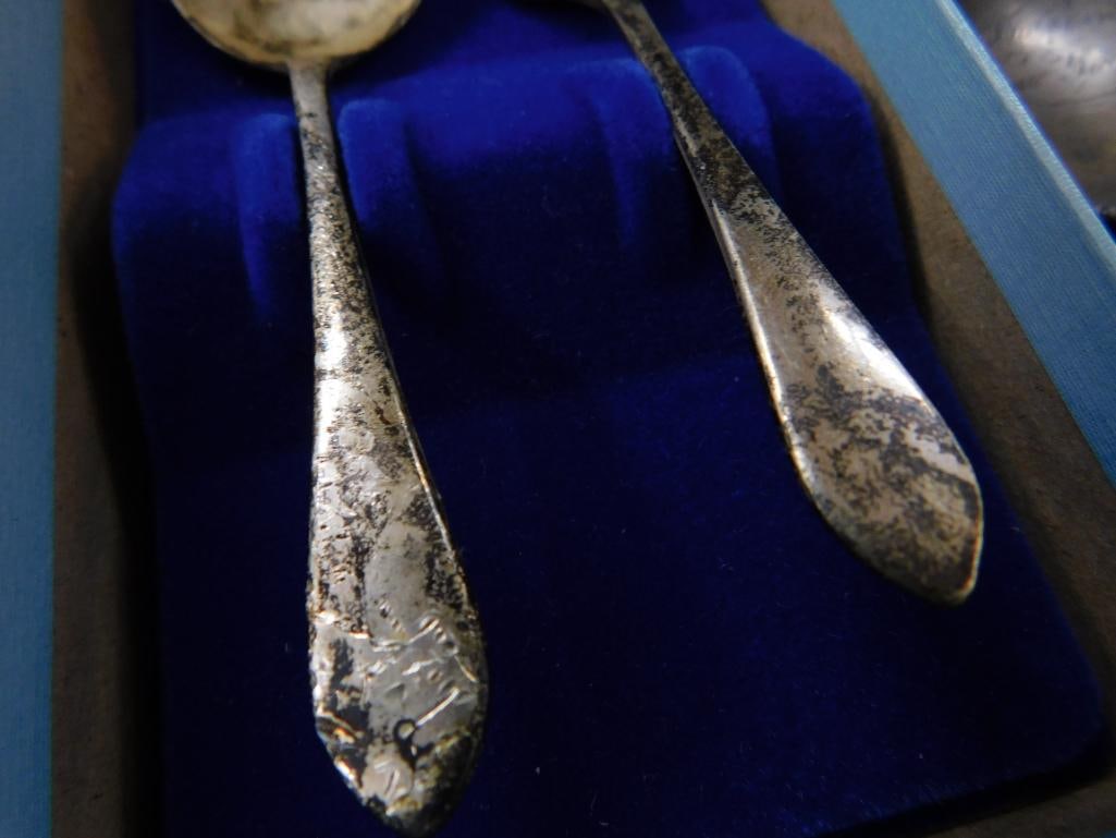 Sterling Silver - Childs Fork and Spoon - Monogrammed Watch Fob - 36 Grams - 4