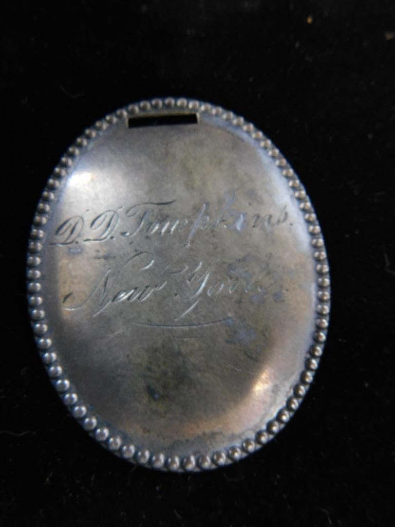 Sterling Silver - Childs Fork and Spoon - Monogrammed Watch Fob - 36 Grams - 5