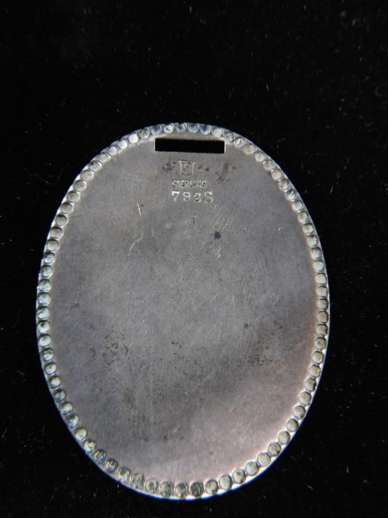 Sterling Silver - Childs Fork and Spoon - Monogrammed Watch Fob - 36 Grams - 6