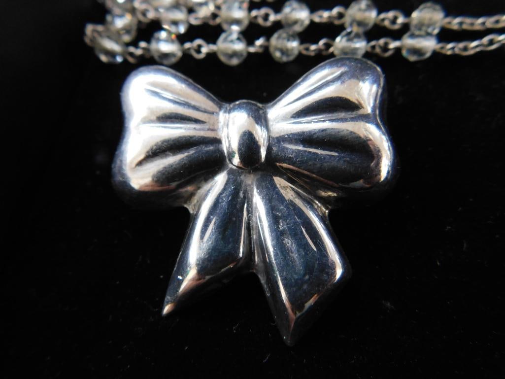 Sterling Silver - Size 7 Ring - Rosary - Taxco Bow Pin - Jokey Pin - 40 Grams TW - 4
