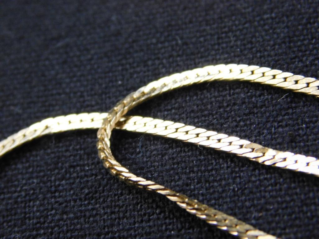 14K Yellow Gold 30" Herringbone Necklace - 5.85 Grams - 3