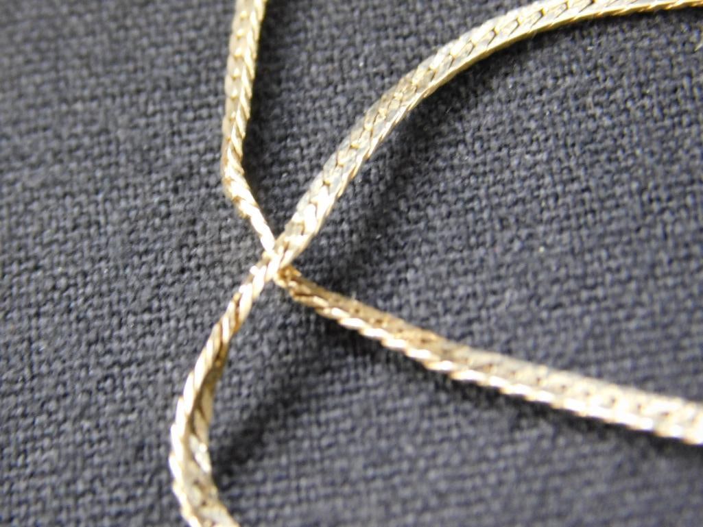 14K Yellow Gold 30" Herringbone Necklace - 5.85 Grams - 5