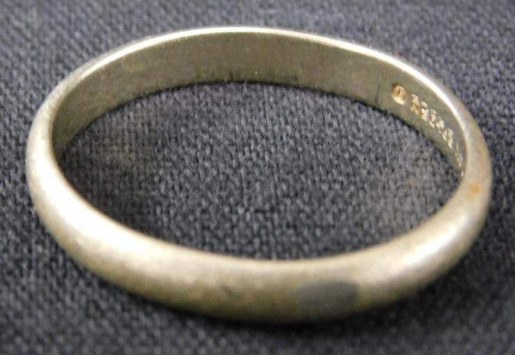 10K White Gold Wedding Band - Size 11 - 4.25 Grams: Marked 14K - Tests 10K - See Photos For Condition and Details