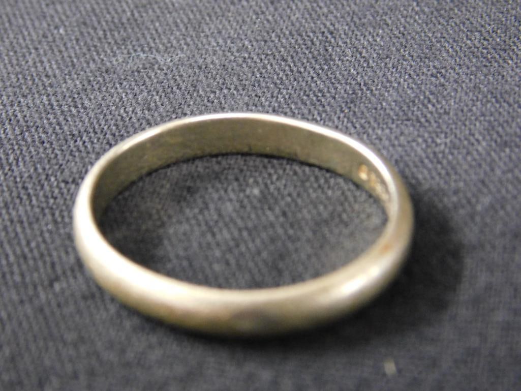 10K White Gold Wedding Band - Size 11 - 4.25 Grams - 2