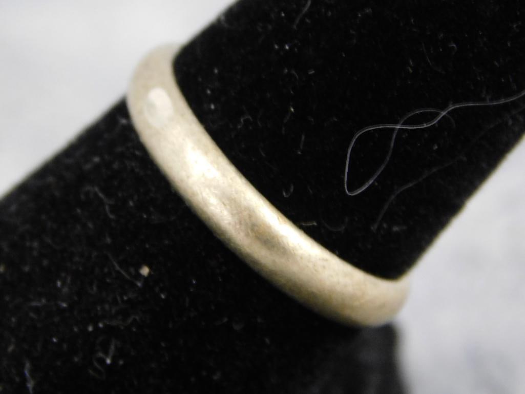 10K White Gold Wedding Band - Size 11 - 4.25 Grams - 4