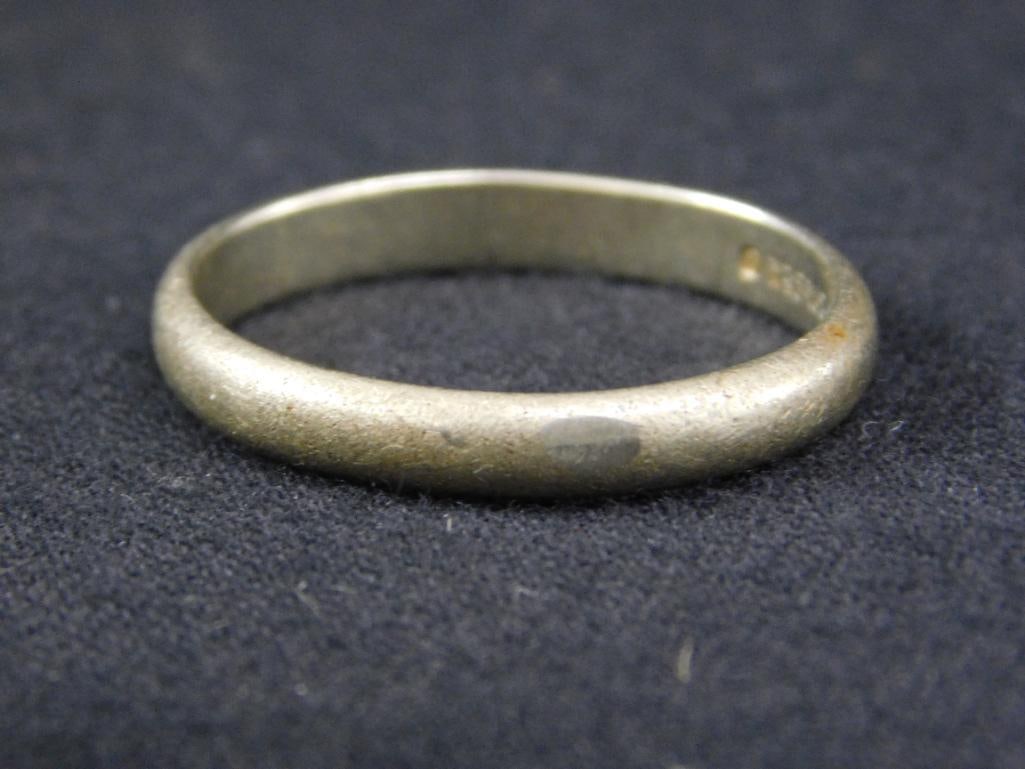 10K White Gold Wedding Band - Size 11 - 4.25 Grams - 5