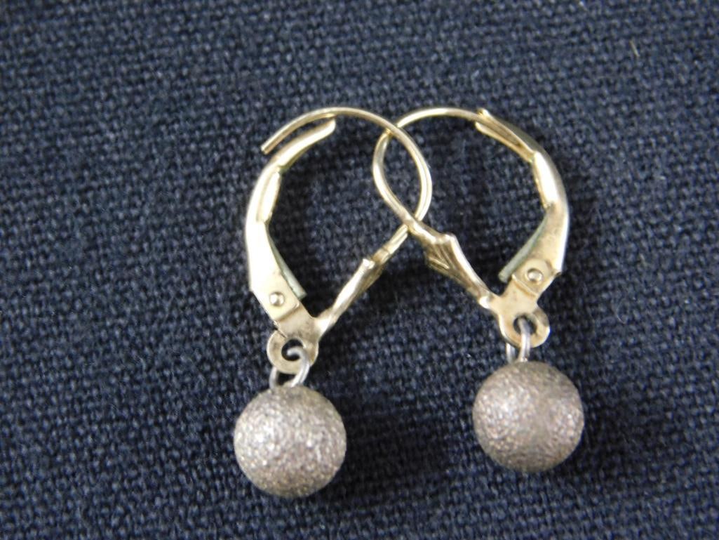 10K Yellow Gold Dangle Earrings - 1.5 Grams TW - 4