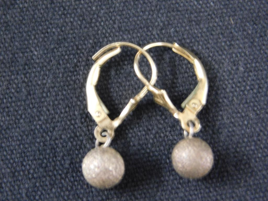 10K Yellow Gold Dangle Earrings - 1.5 Grams TW - 5
