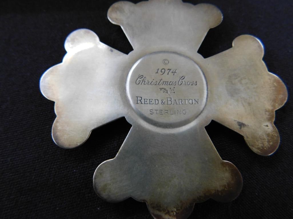Sterling Silver - 1974 Reed and Barton Cross Ornament - 19.5 Grams - 3