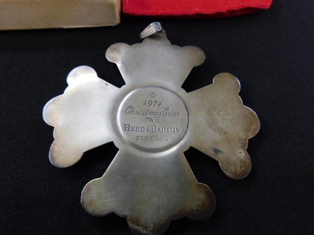 Sterling Silver - 1974 Reed and Barton Cross Ornament - 19.5 Grams - 6